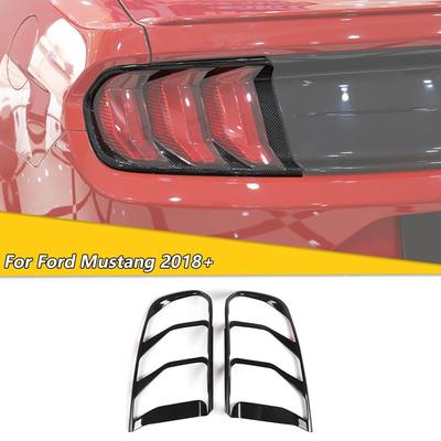 Car ABS Rear Tail Light Lamp Light Decoration Cover Stickers Bezels Trim for Ford Mustang 2018-2023 Exterior Accessories