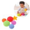 6pcs Baby Soft Massage Sensory Development Puzzle Ball Sound Toys For Infants