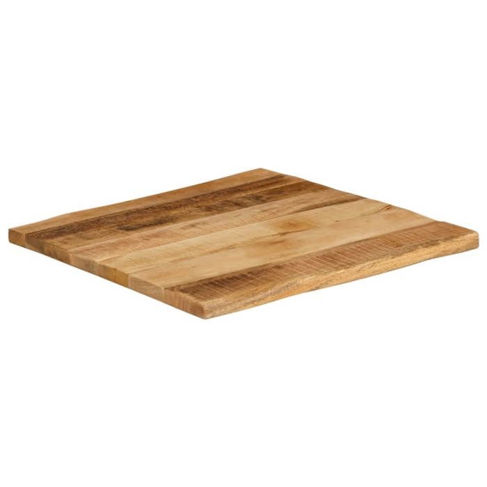 VidaXL Dessus de table bord vivant 60x60x2,5 cm bois de manguier brut, dessus de table en bois, dessus de table d'appoint, 370666