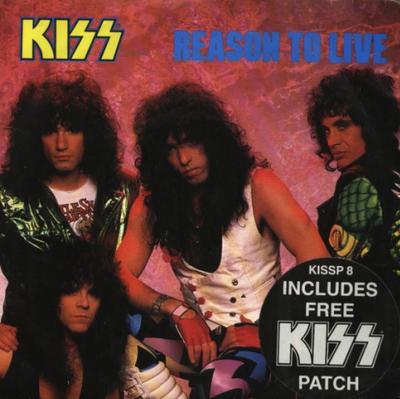 7inch Record KISS - Reason To Live / Thief In The Night KISS8 Vertigo 1987 UK Rock Used