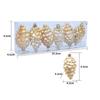 New Christmas Tree Pendant 9cm6pcs with Glossy and Matte Pinecone Christmas Balls