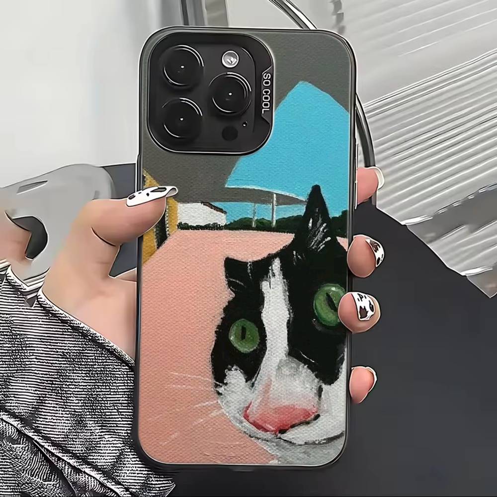 

Кошачьи мемы F-Смешной Милый Чехол для Телефона Для iPhone 17,16,15,14,13,12,11 Plus,Pro Max,XS,Цветной Серебряный Покрытие Внутренняя Крышка iPhone16Se4
