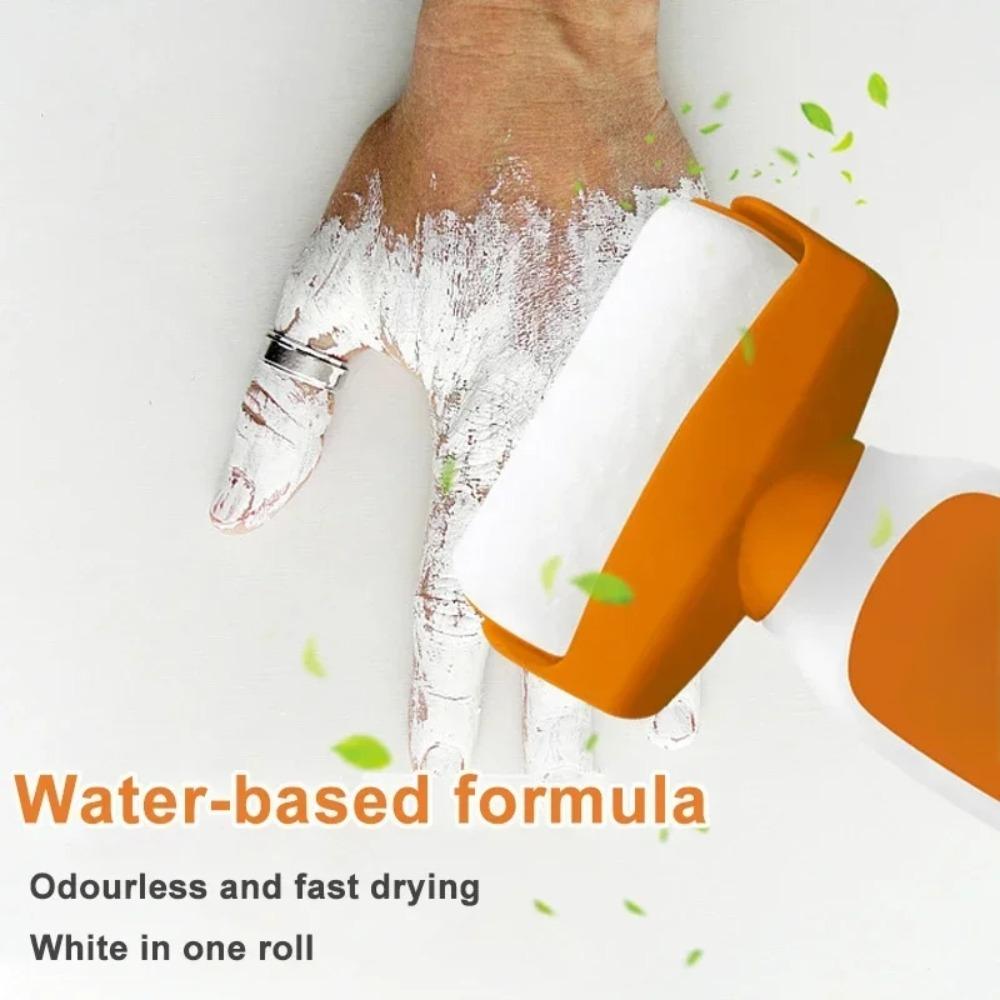 1pc Wall Repair Roller Paint Antibacterial Household Latex Paint White Graffiti Stains DIY Renovation Wall Spackle Cleaning Tool