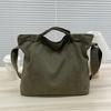Youth Large Capacity Crossbody Bag, Letter Solid Color Shoulder Bag, Large Capacity Tote Bag, Student School Bag