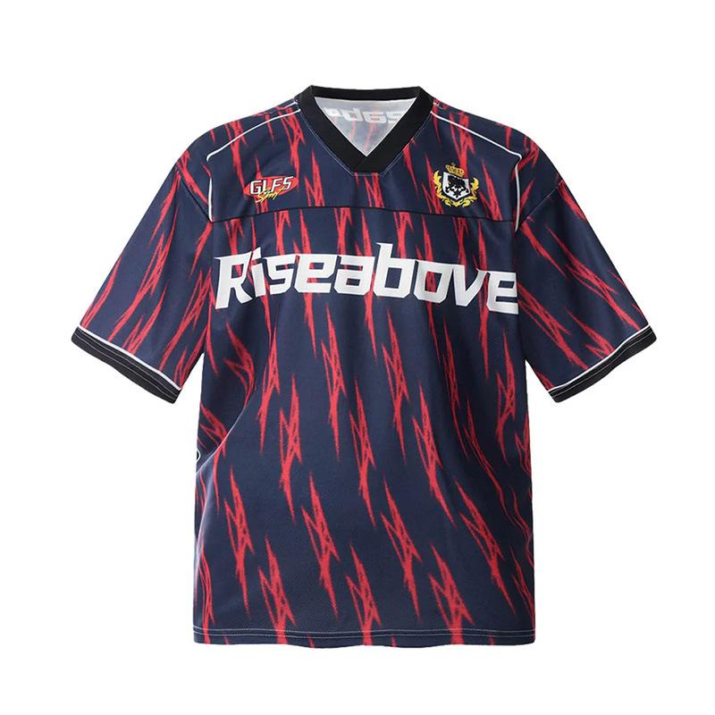American Retro Sports Jersey Short-sleeved Fans European and American Street Tide Brand Loose Fan Version