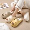 Cartoon waterproof cotton slippers autumn and winter indoor home new confinement plush warm cotton mop outside wear