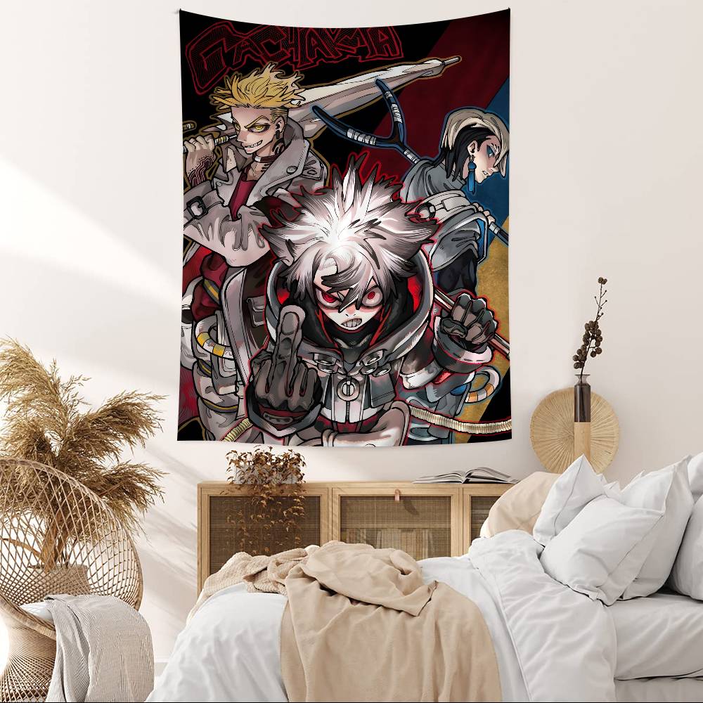Japanese Supernatural Combat Anime GGachiakuta Hippie Wall Hanging Tapestries Bohemian Wall Tapestries Mandala INS Home Decor