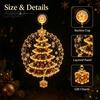 Holiday Celebration Ornament Christmas Suction Cup Window Light, Santa Claus Xmas Tree Reusable Lamp Snowman Glass Ornament, Party Acrylic Hanging