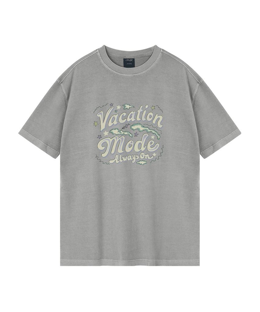 WILDROCK Vacation Mode Pigment Oversized Short Sleeve T-Shirt (Crop Included) (Type B)