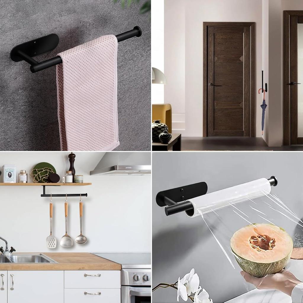 Kitchen Roll Paper Holder Adhesive Stainless Steel Toilet Paper Holder Under Cabinet Paper Roll Holder for Kitchen Storage
