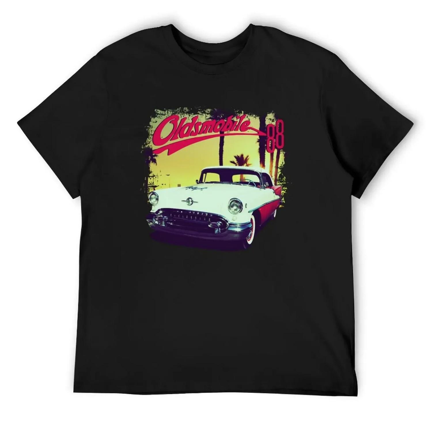 1955 Oldsmobile Red T-Shirt sports fans baggy shirts man t shirt mens designer clothes S