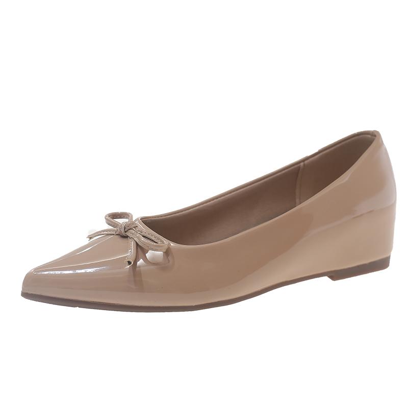 Versatile Pointed Toe Soft Leather Soft Sole Temperament Single Shoes 2026 Summer New Women s Inner Heightened Flat Shoes 35 4280₽