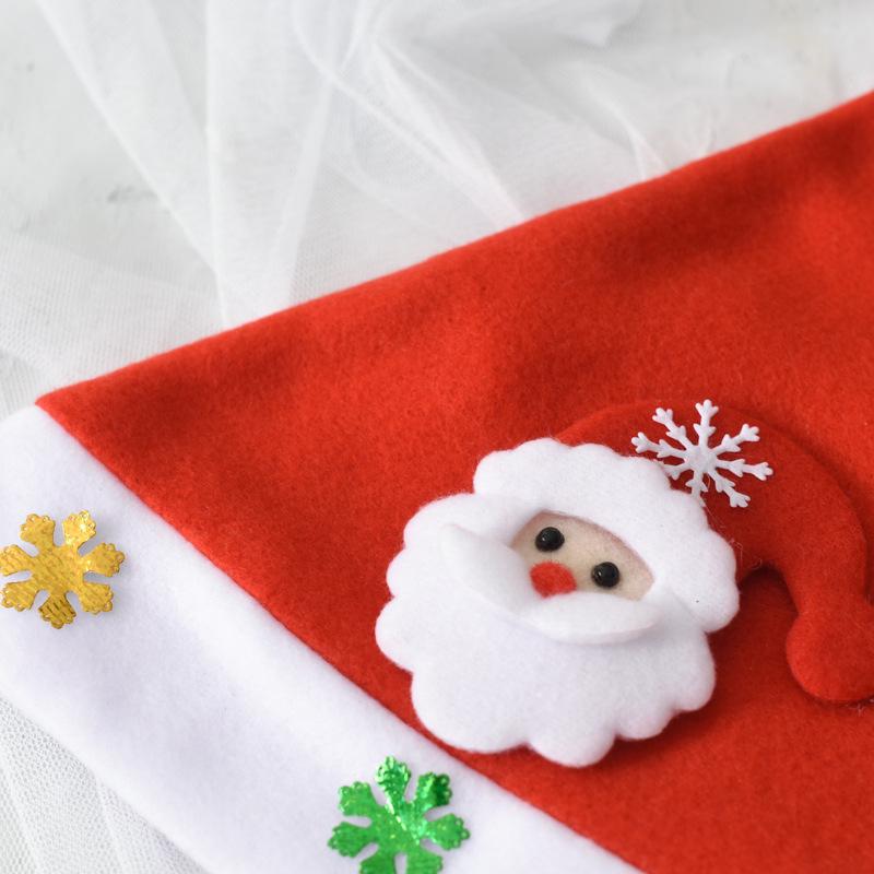 3Pcs Christmas Hat Light Up Led New Year Cap Snowman Elk Santa Claus Hats For Children Xmas Gift Decoration