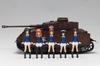 PLATZ Girls Panzer Movie Ankou Team Figure Image PVC & Set, 5-piece Set, 1/35 Scale, Pre-painted Figure, GPFC-1