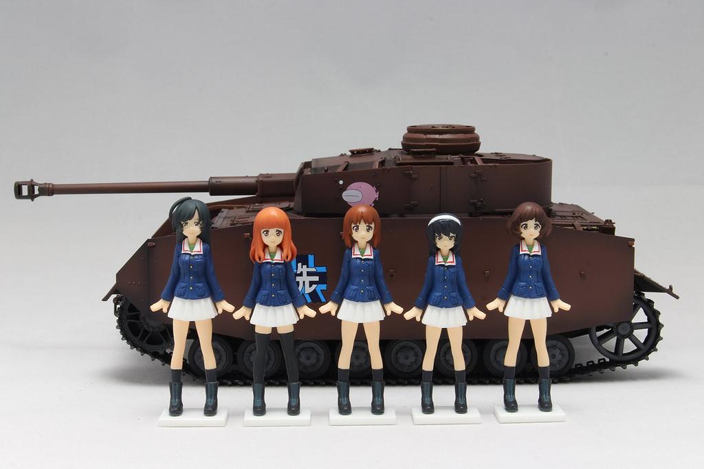 PLATZ Girls Panzer Movie Ankou Team Figure Image PVC & Set, 5-piece Set, 1/35 Scale, Pre-painted Figure, GPFC-1