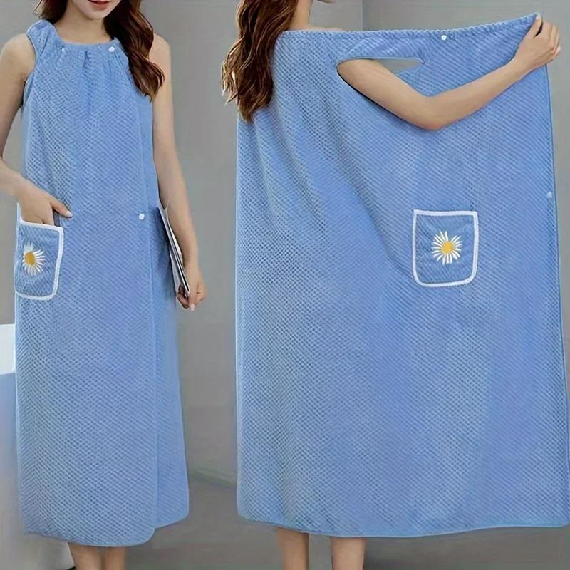 100x130CM Highly Absorbent Ultra-Soft Women Bathrobe Wearable Bath Towel Quick Dry Absorb Water Bath Towel Bathrooom Accessories