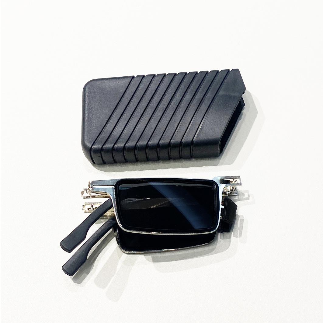 

Складные солнцезащитные очки с защитой от ультрафиолета, портативные очки с высоким разрешением, мужские металлические солнцезащитные очки, солнцезащитные очки в коробке, женские