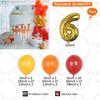75PCS Yellow Honey Winnie the Pooh Theme 32inch Gold Number Kids Birthday Party Decor Gift Baby Shower Garland Arch Kit Globos