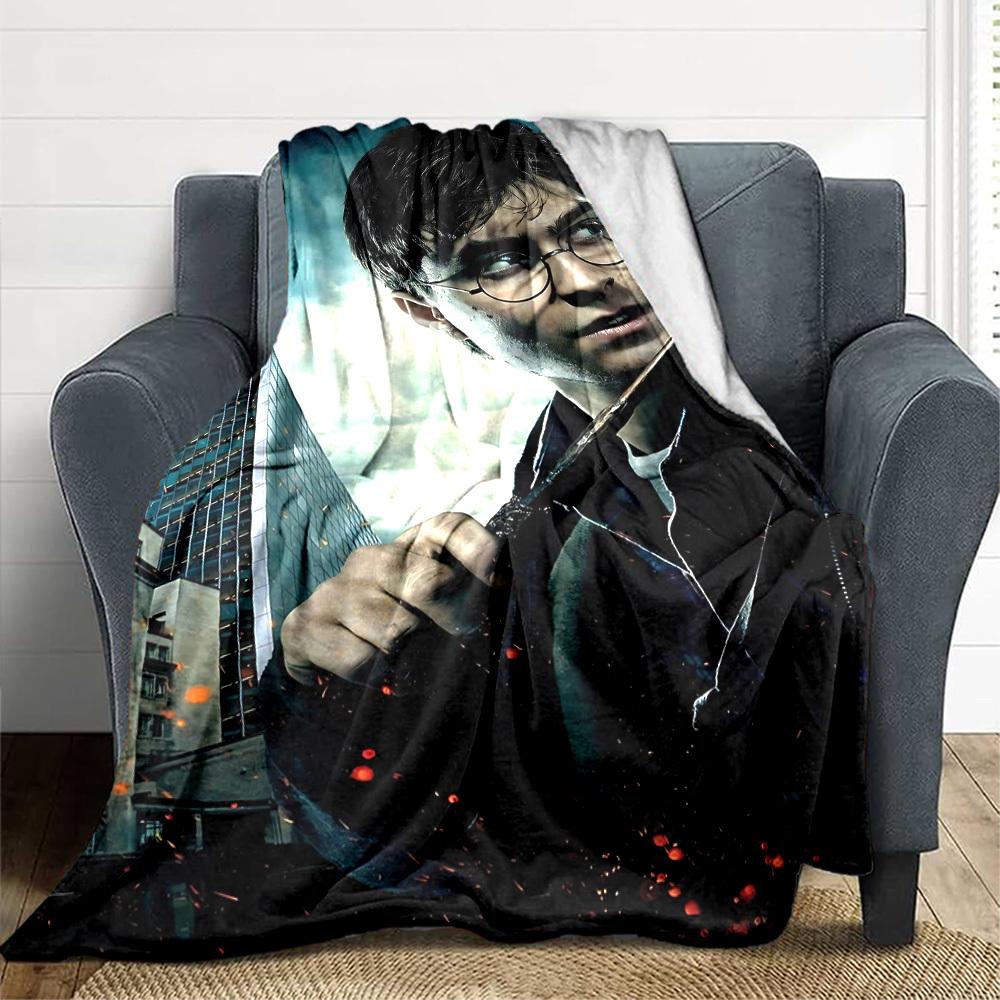 1pc Harry Potter Blanket Lightweight Flannel Throw For Sofa, Bed, Travel, Livingroom, Office, Couch, Chair, And Bed