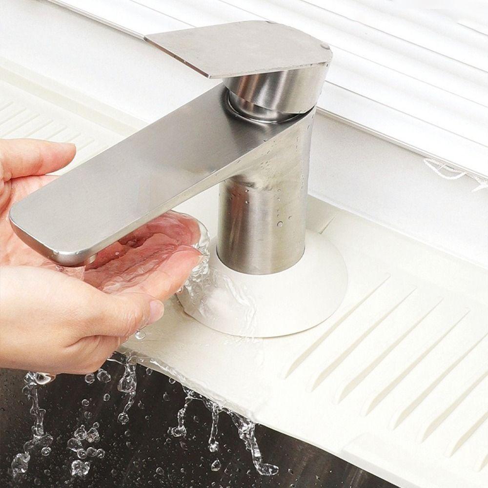 5pcs Silicone Faucet Splash Guards Soft Splash-Proof Sink Splash Pad Easy Clean Countertop Protect Faucet Protectors