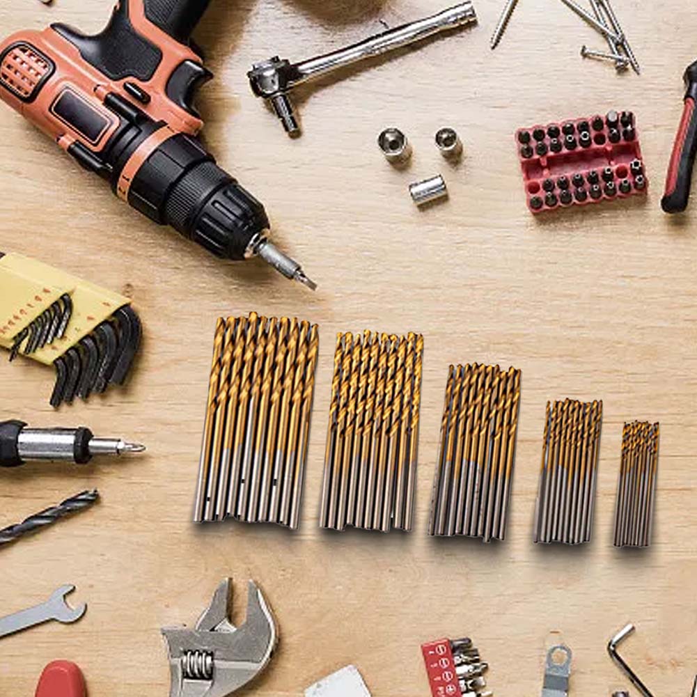 100pcs Drill Bits Sets 1mm 0.5mm 2mm 2.5mm 3mm HSS Drill Sets Drill Accessories Drilling Hole For Metal Masonry Wood Tool Set