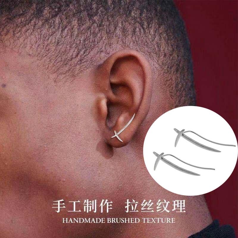 Gothic-Ohrringe mit Totenkopf, Geisterkopf, hypoallergene Ohrringe, cooler Punkrock-Trendschmuck für Herren