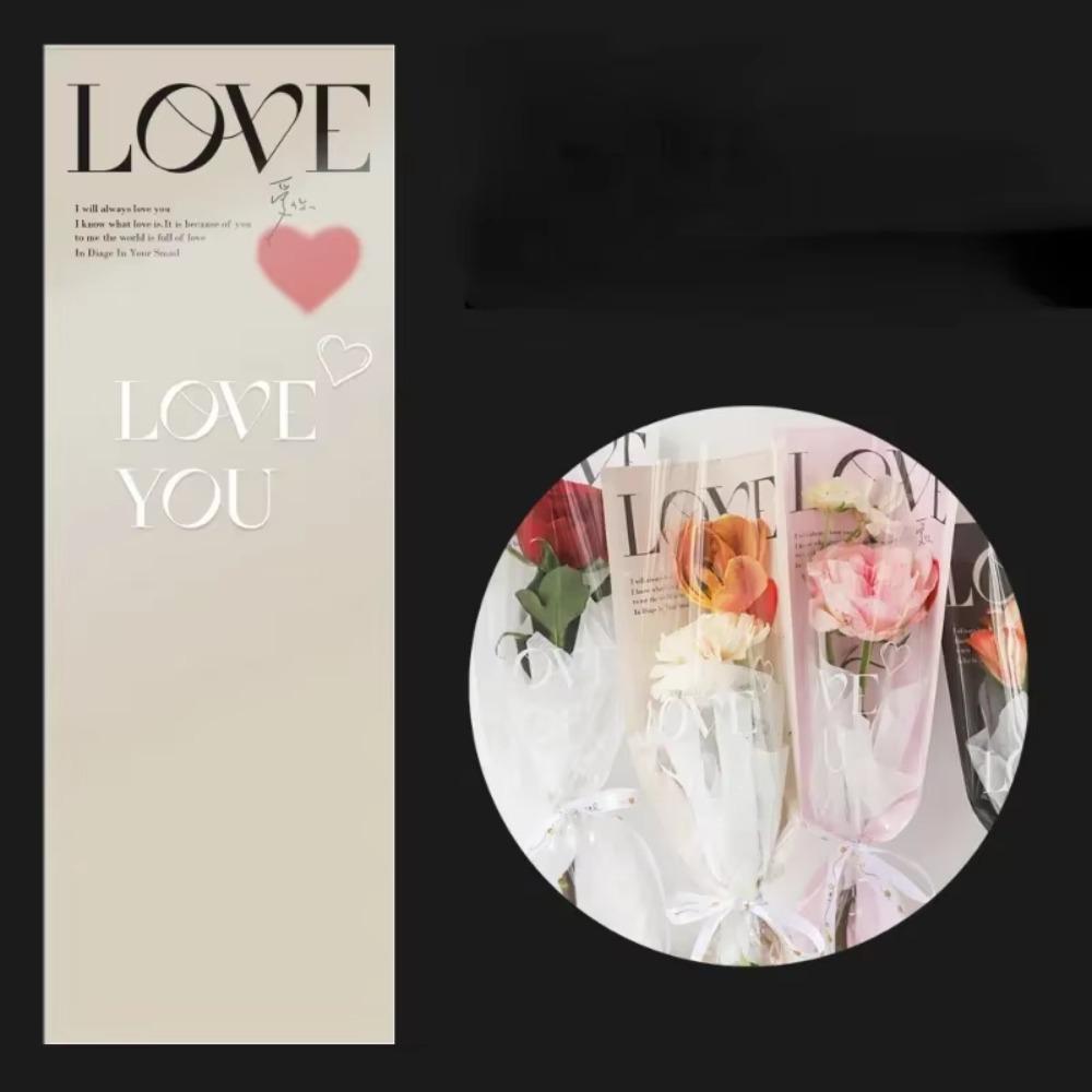 Transparent Rose Packaging Bags Waterproof Flower Wrapping Paper Gifts Bouquet Plastic Bag