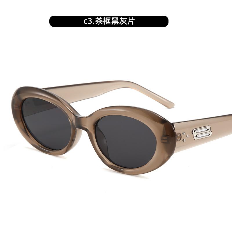 Simple Matching Street Photography Trend Cold Wind Women'S Uv Protection Sunglasses Men'S Gm Cat Eye Sunglasses