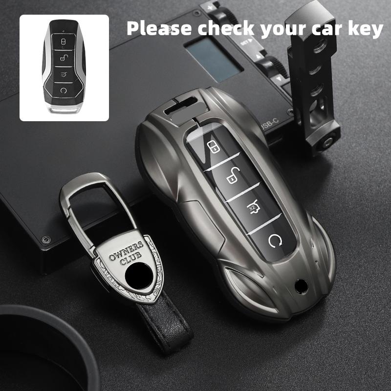 Metal Car Remote Key Cover Case Holder Shell Styling For BYD New ATTO 3 Qin L Song Plus Dmi Han Tang Dolphin Seal U EV Sealion