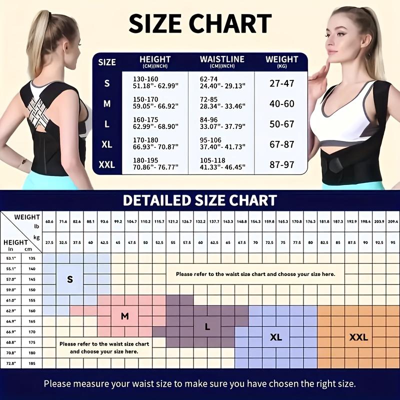 Black Posture Corrector Brace For Women Breathable Elastic Back Posture Correction Belt Adjustable Shoulder For Students