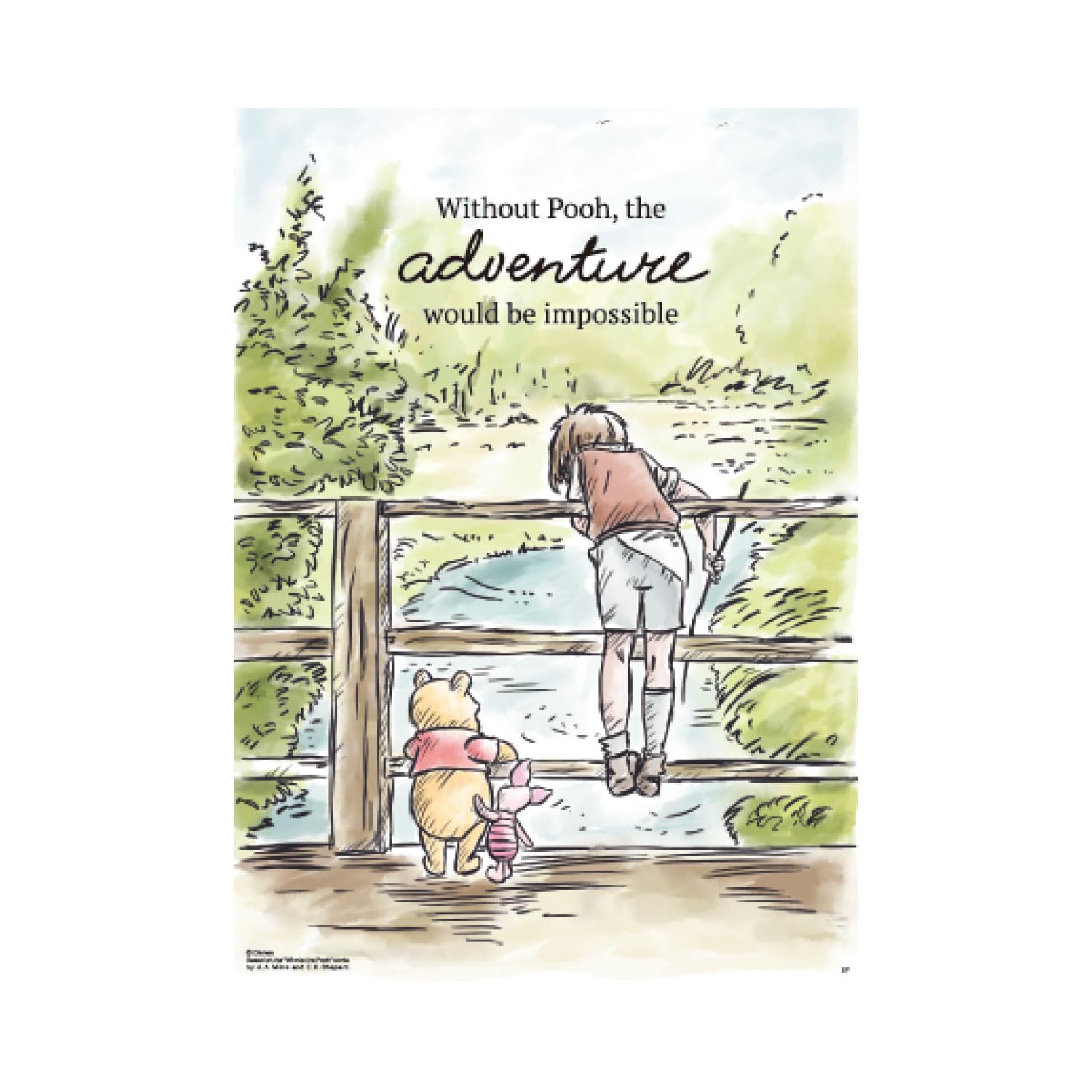 

[Small Planet] Disney Winnie the Pooh Adventure Poster Sticker