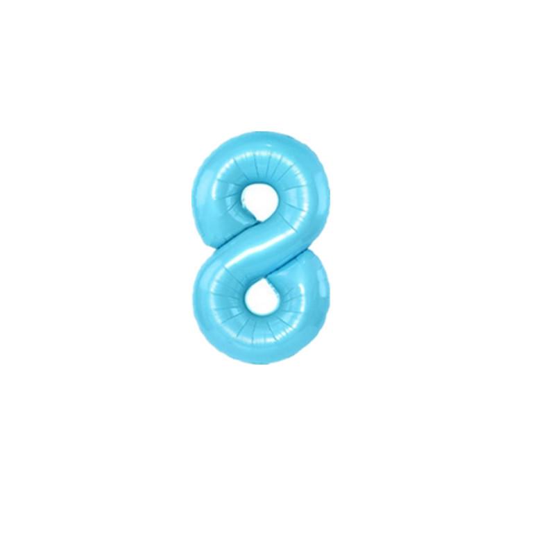 32" Medium Number Aluminum Foil Balloon for Children's Birthday Party Decorations