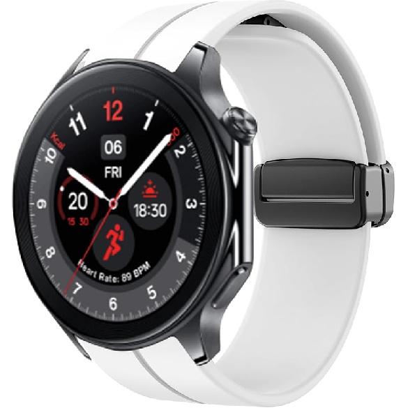 

Совместимые ремешки для OnePlus Watch 3, мягкий силиконовый спортивный ремешок с магнитной застежкой, сменные ремешки, совместимые с OnePlus Watch 3/2 46 мм / 2R / 1 белый