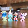 Cartoon Anime Lilo & Stitch Figure Doll Stitch Lilo 12Pcs Collection Car Decoration Model PVC Children Birthday Toys Gifts