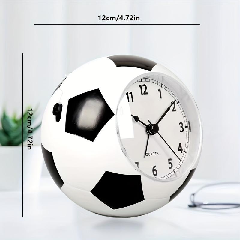 Kreativer fußballförmiger Wecker, geräuschloser Betrieb ohne Ticken, geeignet für den Außenbereich, Foto-Requisiten, Festivaldekorationen,