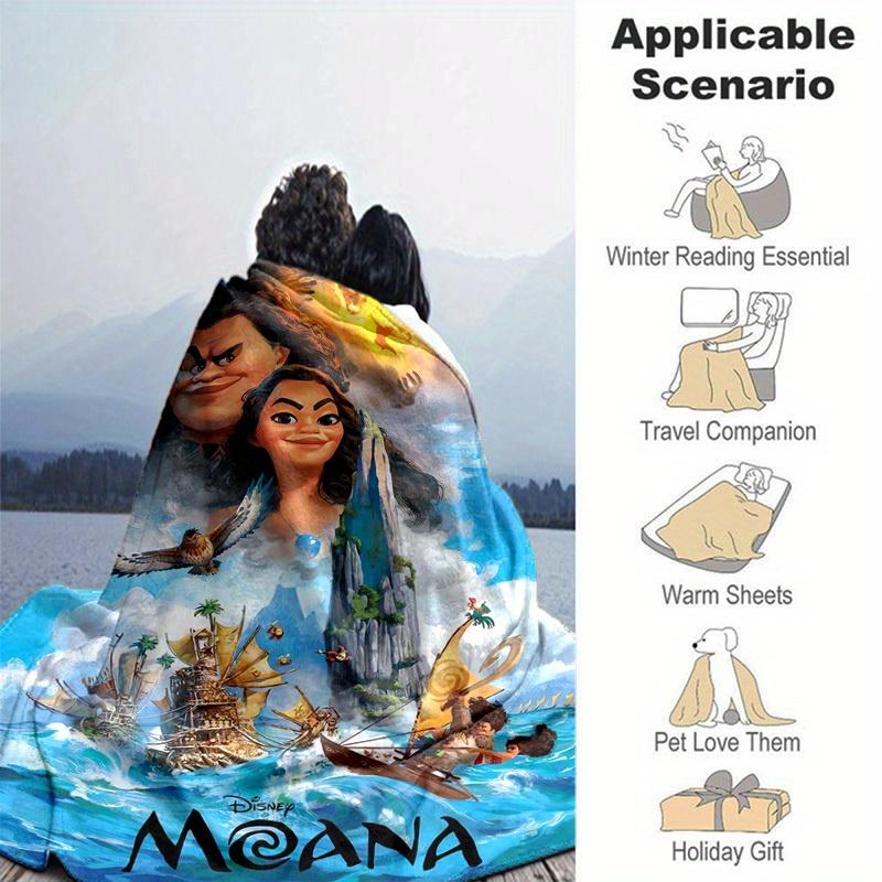 1pc, Moana Movie Poster Print Home Decor, Throw Blanket for Couch, Bed, Travel, Camping