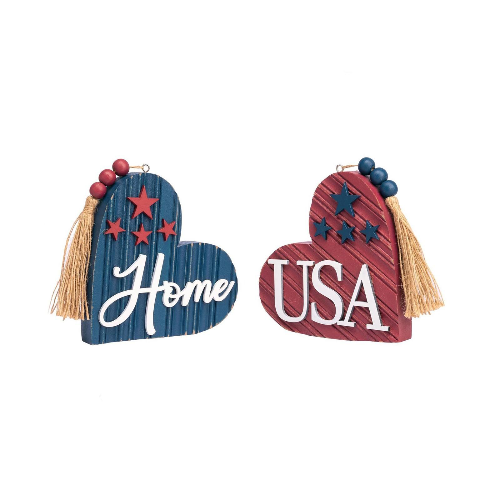 

День независимости Деревянное украшение Деревянные поделки Сцена Установка Настольный орнамент Украшения One Size