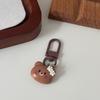 Chocolate Bear Biscuit Keychain: Food Toy Bread Pendant for Friends & Couples