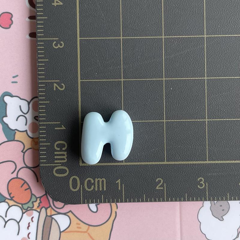 Resin Alphabet Letter Charms 26Pcs Cute Bubble Design Pastel Full A-Z Set for DIY Necklace Bracelet Friendship Gifts