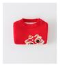 Winter 2024 Girls' Sweater: Thick Fleece-Lined Knitwear for Kids