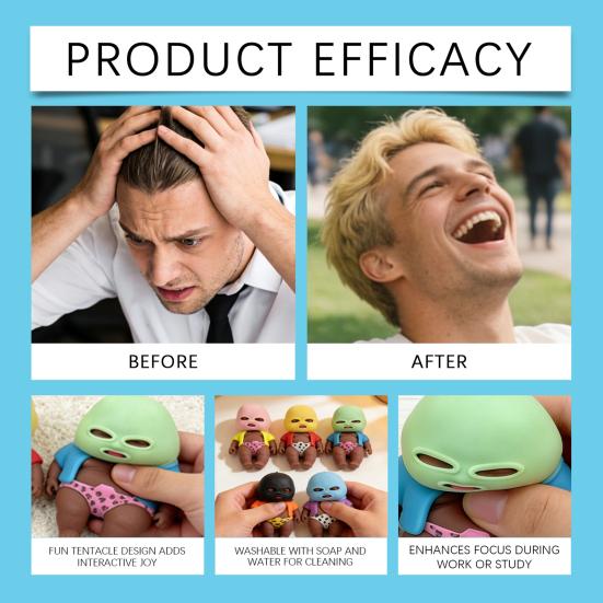 Babies Stress Relief Toy with Face Guard Coat Underwear Slow Rising Anxiety Relieving Baby Squeeze Toy Soft Relaxation Stress Ball Fidget Toy