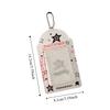 Star Strawberry ID Photo Photocard Frame Keychain Pendant Card Protective Case  School Stationery
