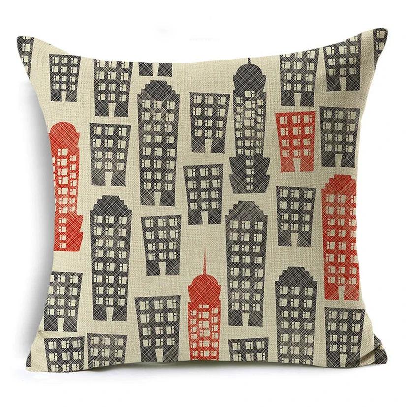 Mandala Graffiti Cushion Cover 45x45cm Linen Decorative Pillow Cover Sofa Bed Pillow Case