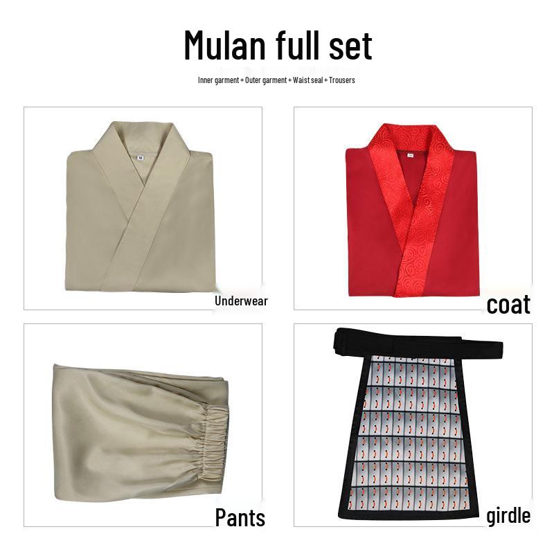 

Костюм Ханфу в стиле Мулан для женского косплея или выступления на День защиты детей Size 110