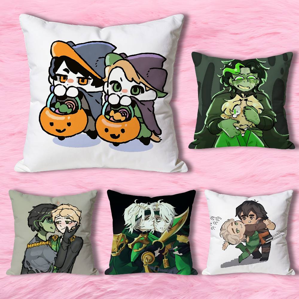 M-Morro and L-Lloyd Garmadon Polyester Printed Pillow Cover Square 30 40 45 50 60 65 cm Soft for Sofa Bed Car Home Decor