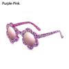 Favors Kids Sunglasses Flower Shaped Sunglasses for Toddler Girls Boys Round Flower Sunglasses