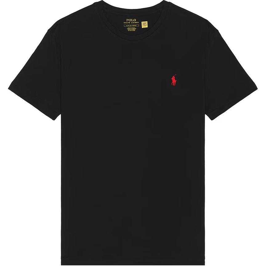Polo Ralph Lauren Crew Neck Logo Embroidered Short Sleeve T-Shirt Men Tops Black 710539151-013