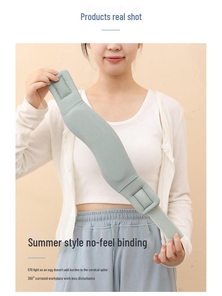 All-Season Ice Silk Neck Support Scarf: Anti-Droop, Thin Style Cervical Spine Corrector