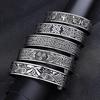 Bracciale aperto in titanio stile vichingo personalità retrò calda motivo vichingo gioielli in titanio