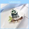 Vintage Owl Brooch Pin Alloy Animal Accessory For Casual Fashion Style